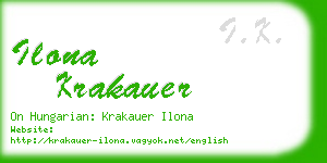 ilona krakauer business card